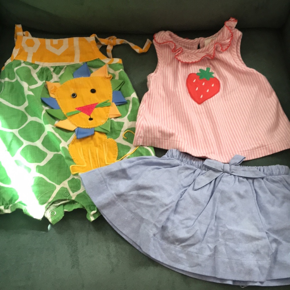 Three piece lot, Mud Pie and Staring Out, 6-9, 6MO